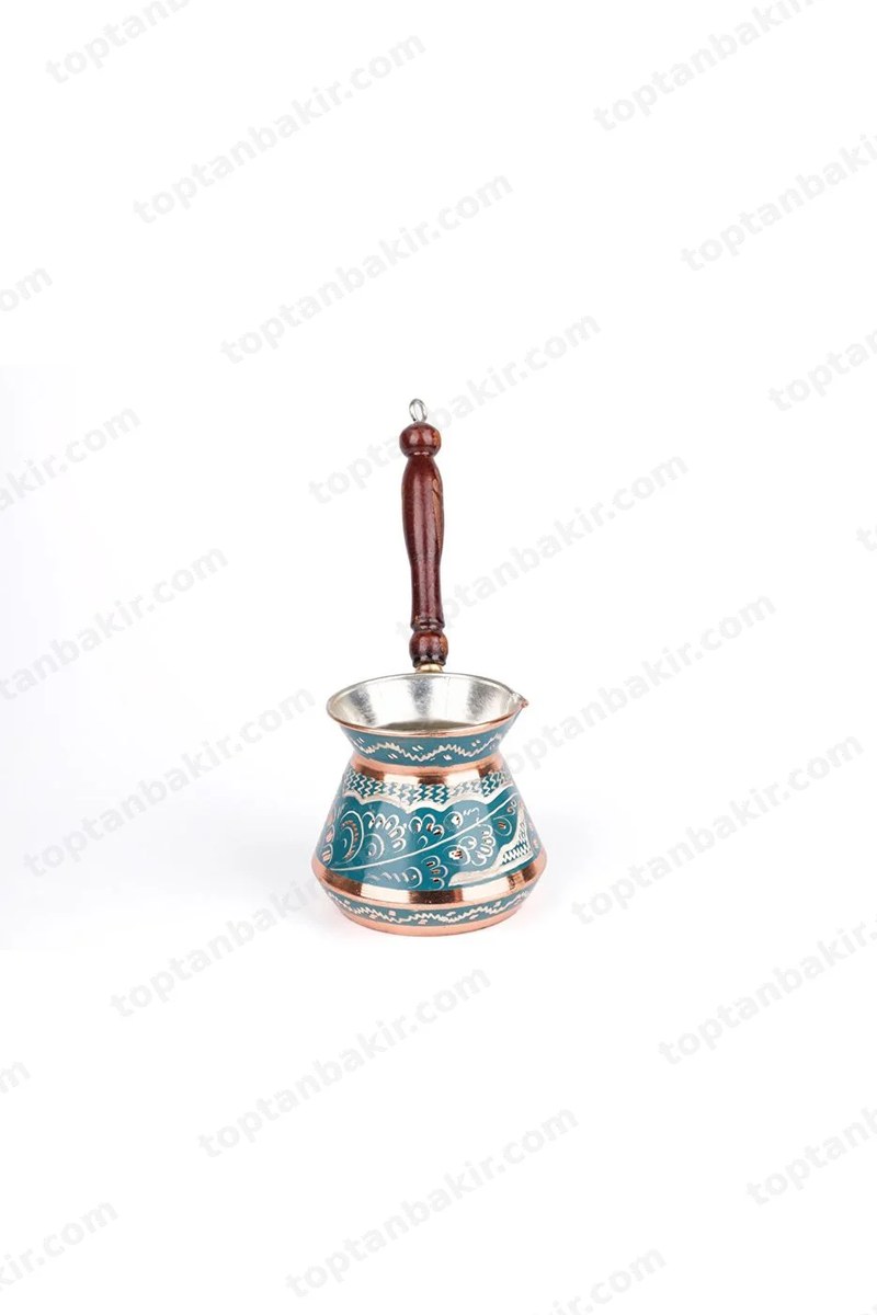 Bulbous Hand-Engraved Copper Cezve – 8 Cup