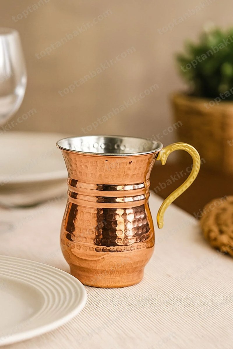 Corded Copper Ayran Cup Set of 4