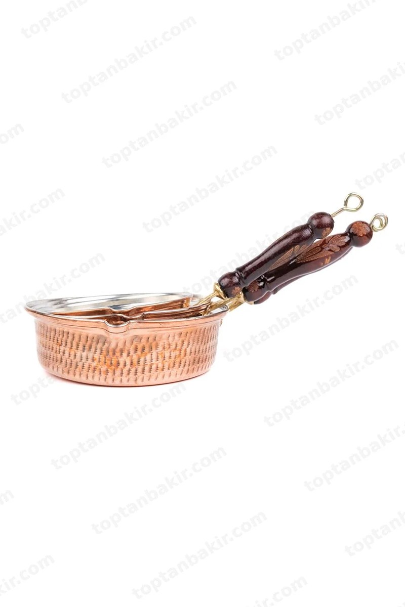 Copper Pan / Sauce Dish with Handle, Set of 2