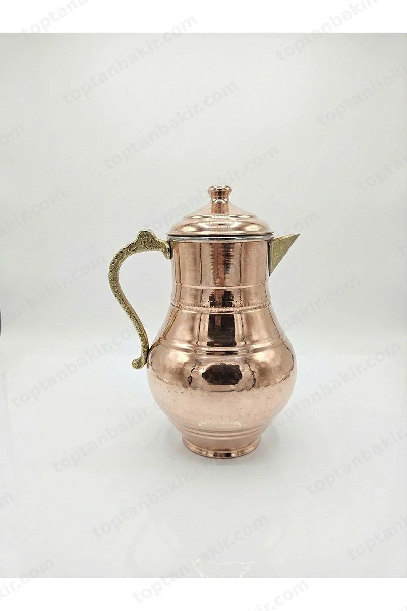 Copper Pitcher with Lid – Traditional Design