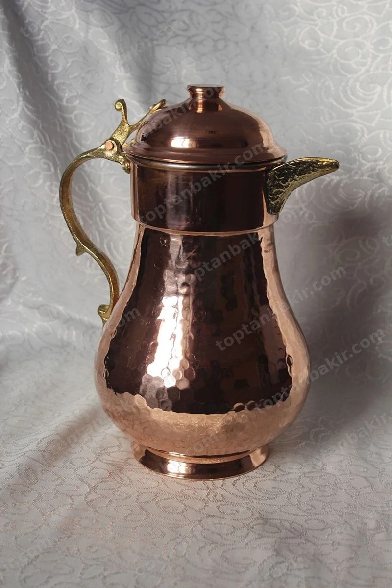 Copper Pitcher with Lid