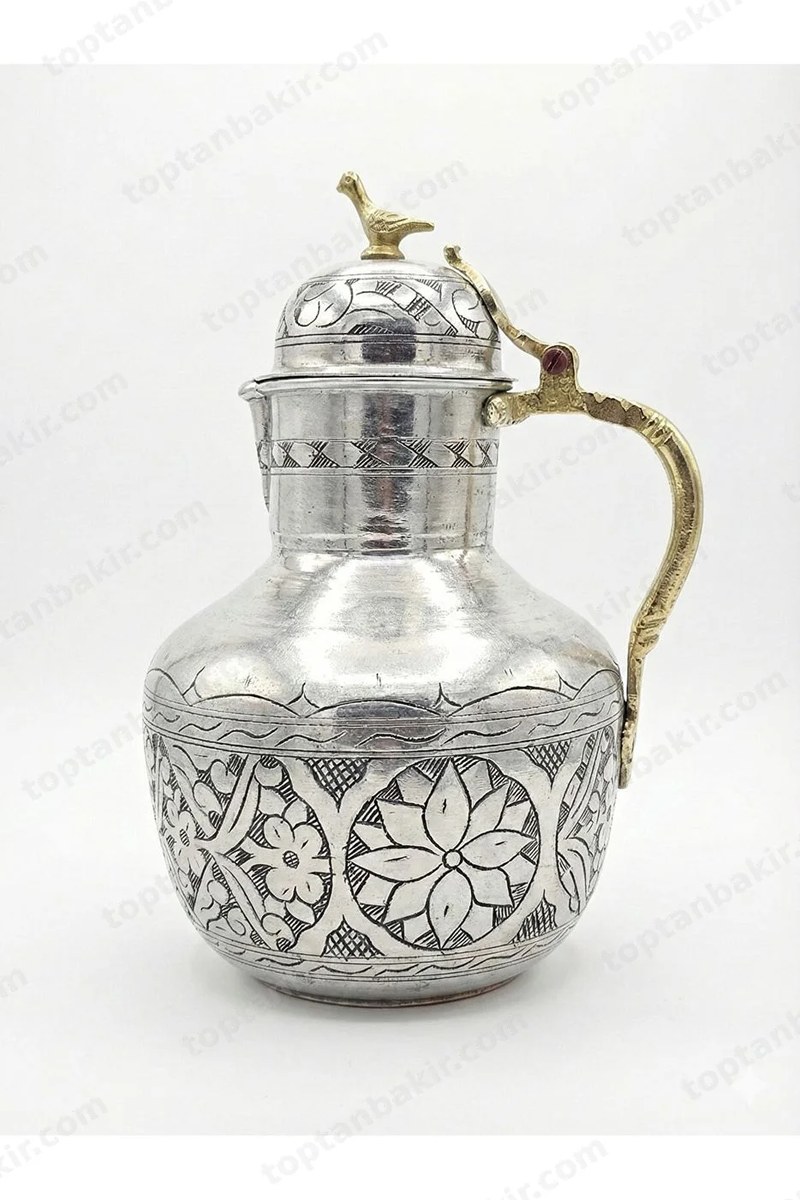 Traditional Hand-Engraved Copper Pitcher – 3 Lt