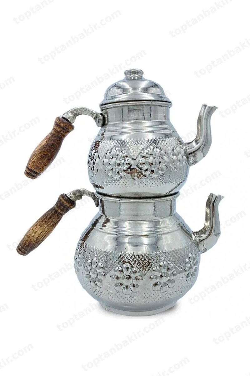 Large Copper Tea Kettle – Nickel-Plated